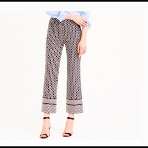 J Crew geometric Teddie cropped pants. Size 2